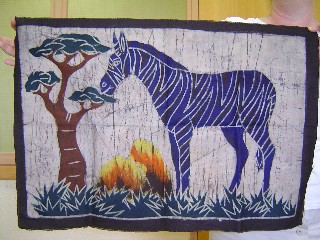Blue Zebra Batik